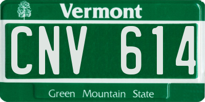 VT license plate CNV614