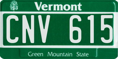 VT license plate CNV615