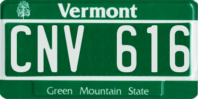 VT license plate CNV616