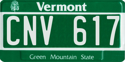 VT license plate CNV617