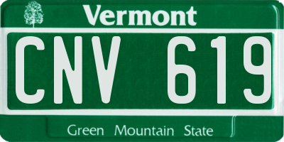 VT license plate CNV619