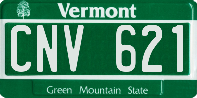 VT license plate CNV621