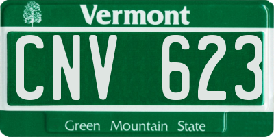 VT license plate CNV623