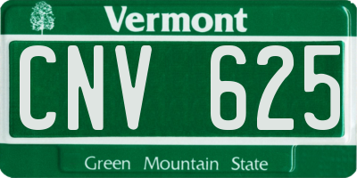 VT license plate CNV625