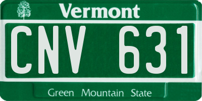 VT license plate CNV631