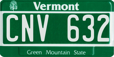 VT license plate CNV632