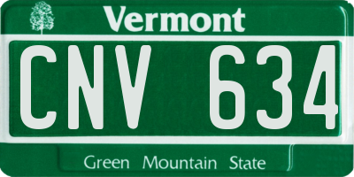 VT license plate CNV634