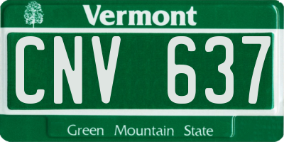 VT license plate CNV637