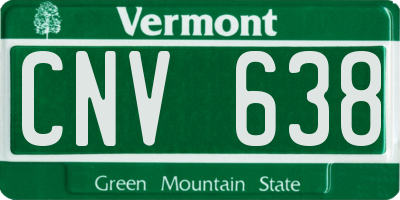 VT license plate CNV638