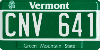 VT license plate CNV641