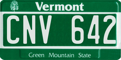 VT license plate CNV642