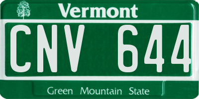 VT license plate CNV644