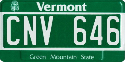 VT license plate CNV646