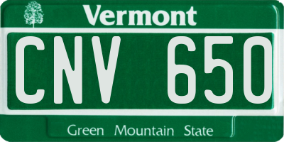 VT license plate CNV650