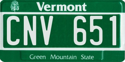 VT license plate CNV651