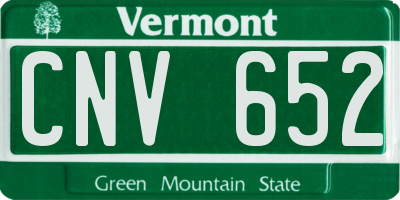 VT license plate CNV652