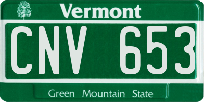 VT license plate CNV653