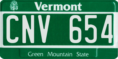 VT license plate CNV654