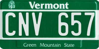 VT license plate CNV657