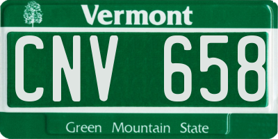VT license plate CNV658