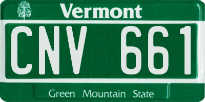 VT license plate CNV661