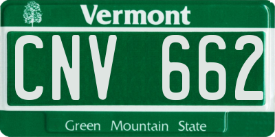 VT license plate CNV662