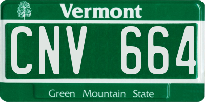 VT license plate CNV664