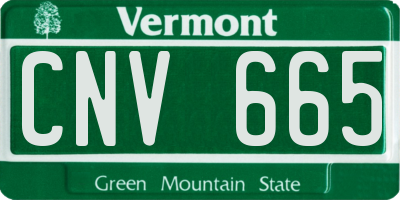 VT license plate CNV665