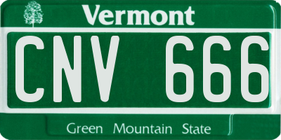 VT license plate CNV666