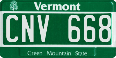 VT license plate CNV668