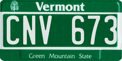VT license plate CNV673
