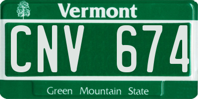 VT license plate CNV674