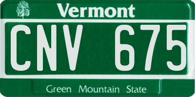 VT license plate CNV675