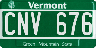 VT license plate CNV676
