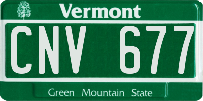 VT license plate CNV677