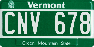 VT license plate CNV678