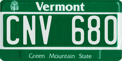 VT license plate CNV680