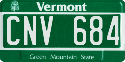 VT license plate CNV684