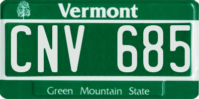 VT license plate CNV685
