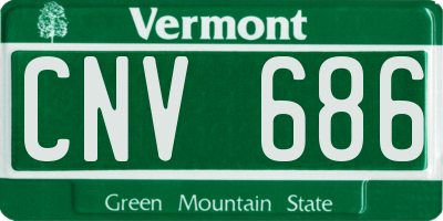 VT license plate CNV686