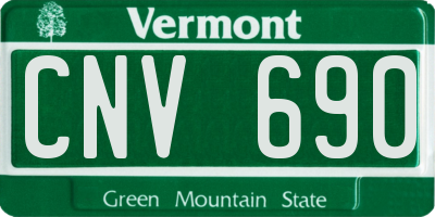 VT license plate CNV690