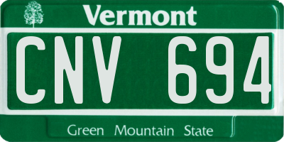 VT license plate CNV694