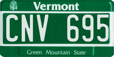 VT license plate CNV695