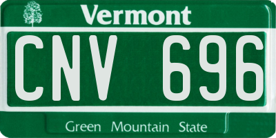 VT license plate CNV696