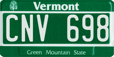 VT license plate CNV698