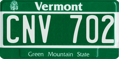 VT license plate CNV702