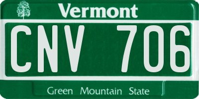 VT license plate CNV706