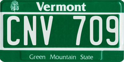 VT license plate CNV709