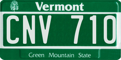 VT license plate CNV710