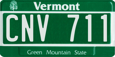 VT license plate CNV711